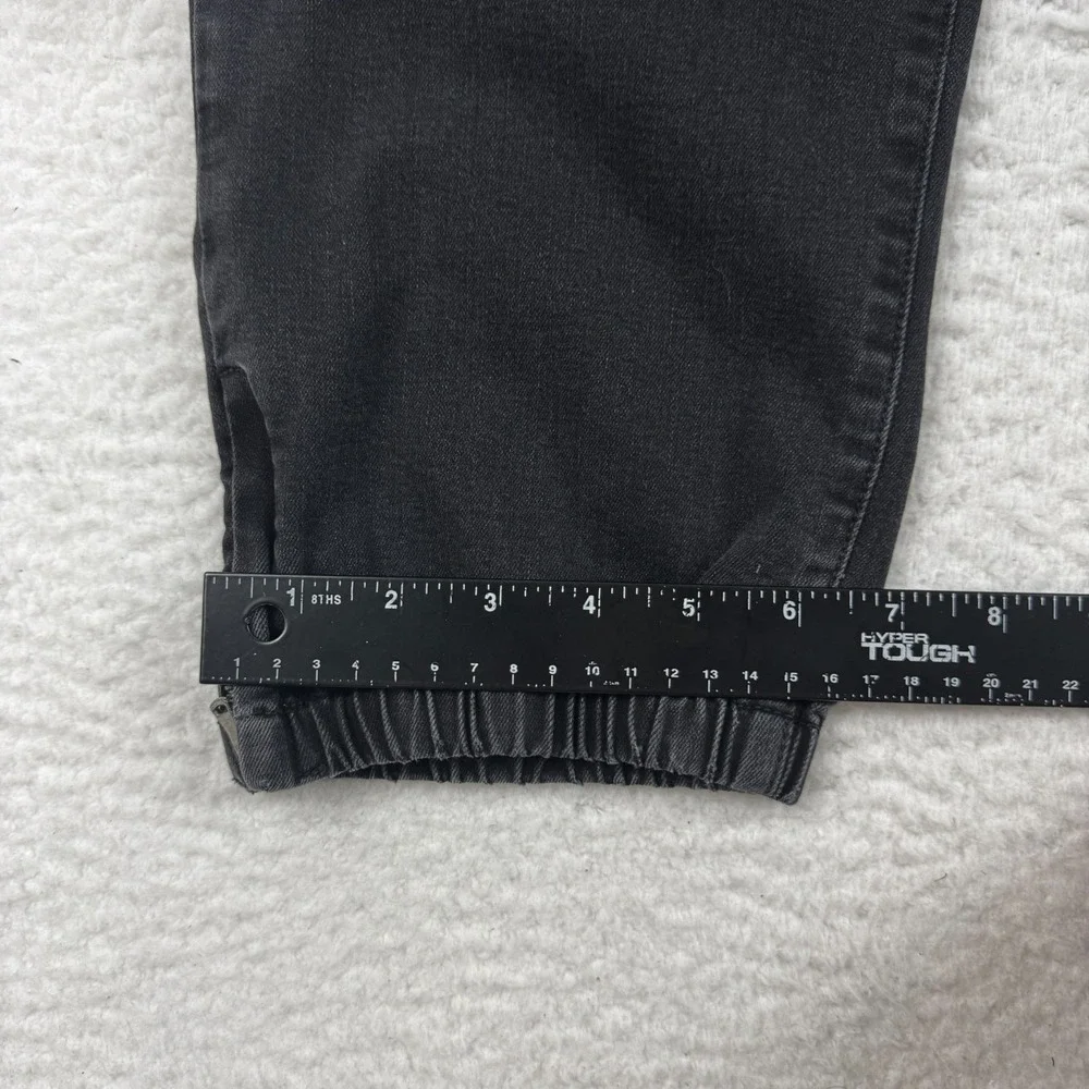 Paige Mayslie Jeans Womens 34 Black Denim‎ Mid Rise Rayon Stretch Ankle Zip